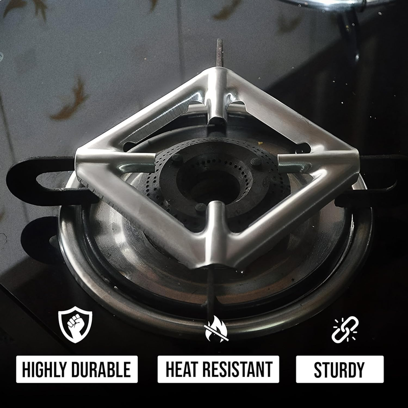 Gas Stove Burner Grill| Extra Attachment Jali | Removable Iron Grill | Burner Stand | Strong Suppor