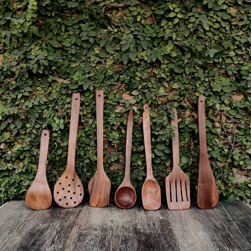 Handmade Wooden Non-Stick Serving and Cooking Spoon