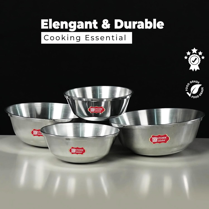 Aluminium Kadai Without Handle | Tasla Kadhai, 1250 ml with 3 mm Thickness and Round Bottom